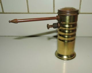 Vintage Brass Eagle Pump Oiler,  Oil Can,  Model No.  66 Wellsburg W.  Va.