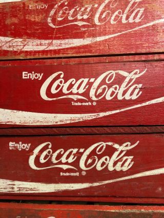 Coke Crate Wooden Crates From 50’s - 70’s.  Set Of 4 2