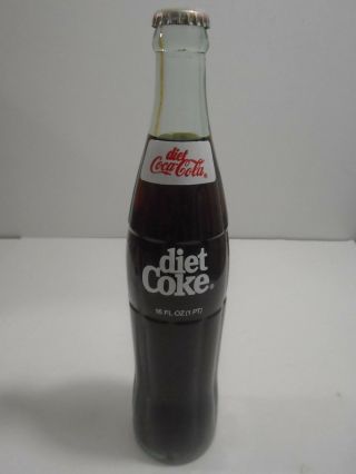 Rare Vintage Diet Coke Bottle Coca Cola 16 Ounce Bottle