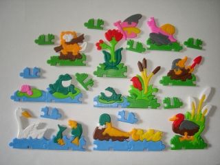 Kinder Surprise Set - 3d Puzzle Pond Animals Dorfteich 1991 - Toys Collectibles