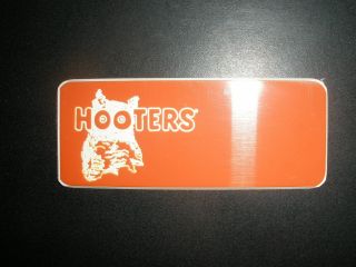 Authentic Hooters Girl Uniform Blank Name Tag Halloween Costume Engraveable