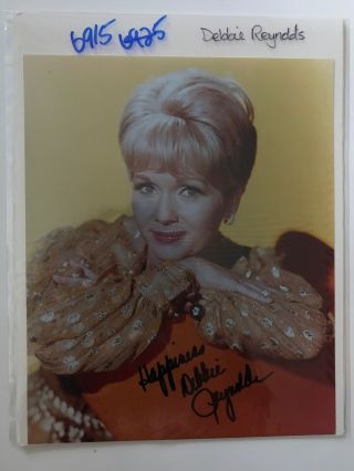 Autographed Picture Debbie Reynolds W Certificate Of Authenticity