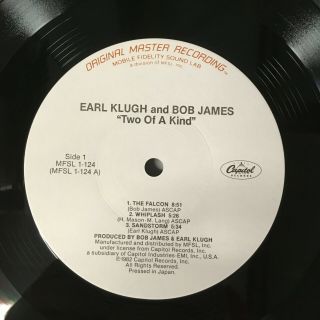 EARL KLUGH Two Of A Kind BOB JAMES 1984 MFSL Audiophile JAZZ Guitar LP MINTY 4