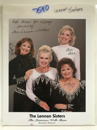 Autographed Picture The Lennon Sisters W Certificate Of Authenticity