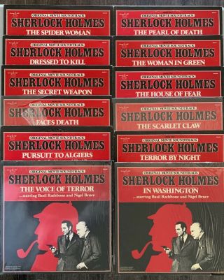 Sherlock Holmes 12 Vinyl Lps - Basil Rathbone Soundtrack -