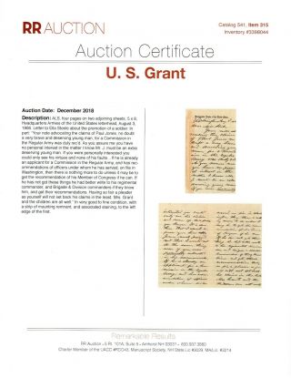 ULYSSES S.  GRANT Autograph Clip Document - US President & Civil War General (4) 5