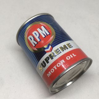 Vtg RPM Supreme Motor Oil Mini Can Bank Promo Advertising Small Display Chevron 5