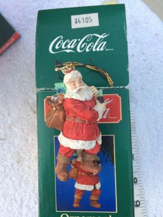 Coca Cola Collectible Holiday Christmas Ornament 1989 Santa