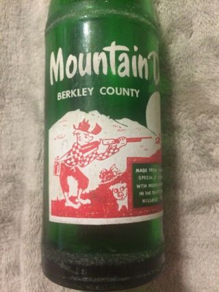 Vintage Hillbilly Mountain Dew 10oz Soda Bottle " Berkley County " (sc) 6lgw2