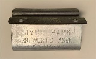 1930s Hyde Park Brewery St Louis Mo Never Chip Wall Mount Bottle Opener O - 4 - 19