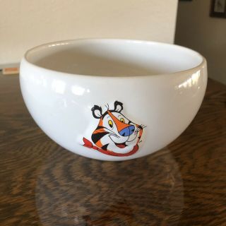 Kelloggs Tony The Tiger Cereal Bowl Frosted Flakes White Ceramic 2001 Vintage