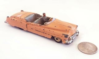 Dinky Toys American Cadillac Eldorado 131 Vintage Salmon Pink Cream Hubs Driver