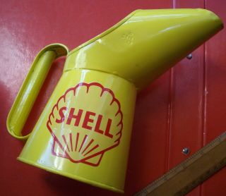 Shell Oil Jug One Pint 1964 Retro Filler Pourer Garage Automobilia Pourer