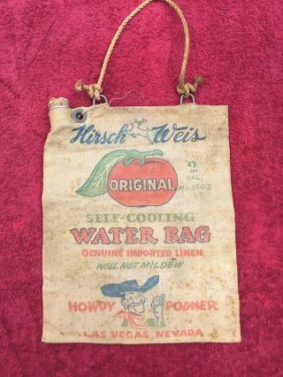 Vintage Hirsch - Weis Self Cooling Water Bag No.  1502 Las Vegas