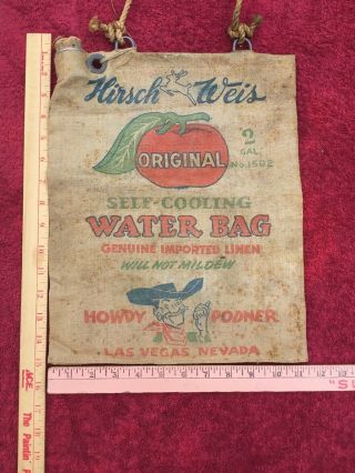 Vintage Hirsch - Weis Self Cooling Water Bag No.  1502 Las Vegas 3