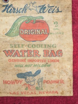 Vintage Hirsch - Weis Self Cooling Water Bag No.  1502 Las Vegas 4