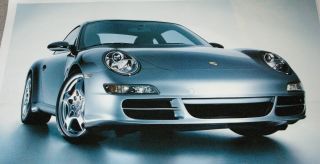 2004 2 different Factory Porsche Posters 911 Carrera S Silver 2 Door Hard tops 2