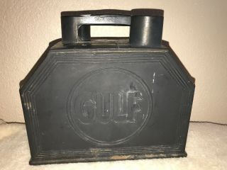 Vintage Gulf Oil Gas Station Battery Service Caddy Box - - 30’s - 50’s