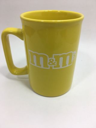 Two Officially Licensed 2011 M&M ' s Yellow and Red Coffee Mugs 8