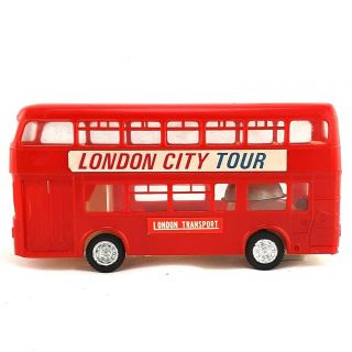 Vintage Collectible Piggy Bank London Double Decker Bus 1970s 8 " X 4 " Bell Rings
