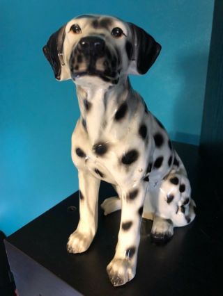 Dalmatian Dog Figure Ceramic - Porcelain Made In Japan