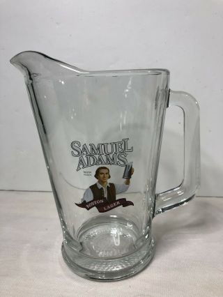 Samuel Adams 60oz Beer Pitcher - Glass Commercial Grade Bar - Euc