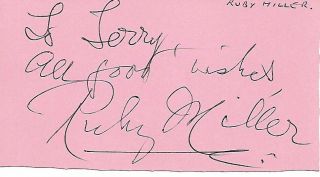 BILL TRAVERS (d1993) Born & RUBY MILLER (d1976) Gaiety Girl Signed page 4