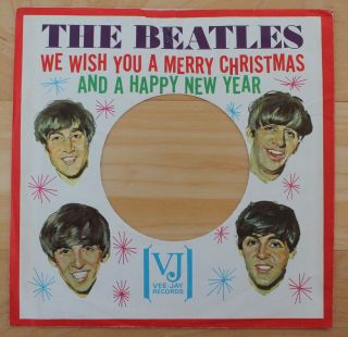 The Beatles We Wish You A Merry Christmas Picture Sleeve - Rare - - Vg,