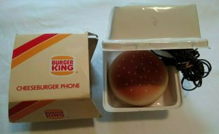 Vintage 1987 Burger King Bk Cheeseburger Corded Phone Telephone Whopper