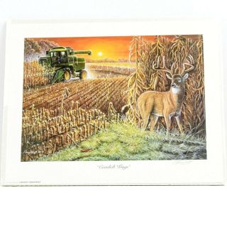 John Deere Combine 7720 Cornbelt Kings By Terry Hoyt Print Farm Deer Corn Field