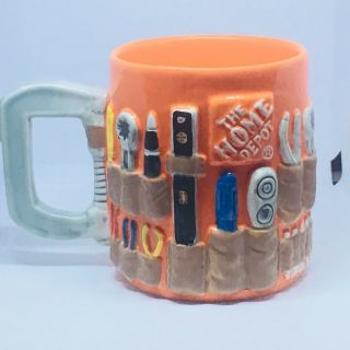 Home Depot Tool Belt Orange Coffee Mug Cup 2012 Mr.  Christmas 4.  5 Inches Tall