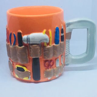 Home Depot Tool Belt Orange Coffee Mug Cup 2012 Mr.  Christmas 4.  5 Inches Tall 3