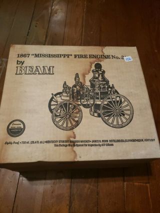 Vintage Jim Beam 1867 Mississippi Fire Engine Decanter No.  313 Bar/mancave Decor