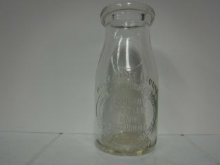 Vintage 1/2 Pint The W.  J.  Norcross Dairy Milk Bottle,  Syracuse Ny