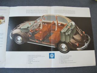 1950 ' s Beetle VW volkswagen car Sedan Sun roof & convertible Brochure W1/16E 6