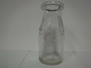 Vintage 1/2 Pint Harry Sacks Dairy Co Inc Milk Bottle,  Brooklyn Ny