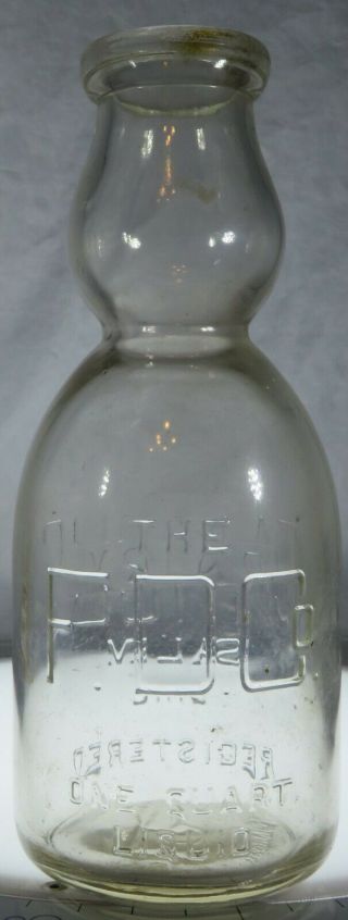 Famous Dairy Co.  Salem,  OH Cream Separator Quart Milk Bottle 2