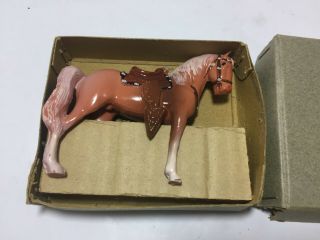 Vintage Cast Iron Palomino Horse - High Detail - With Box - Japan