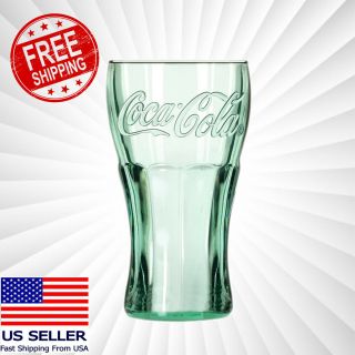 17 Oz Enjoy Coke Glass Green Vintage Coca - Cola Large Cup 6 " Drink