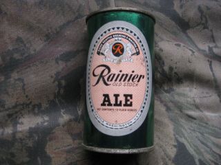 Rainier Flat Top Ale / Beer Can.  Sicks Brewing Co.  Seattle,  Wash.