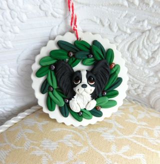 Papillon Ornament Dog Lover Sculpture Clay By Raquel At Thewrc