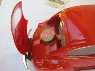 Vintage 1973 Jim Beam Kentuky Whiskey VW Volkswagen Beetle Decanter Red Bottle 8