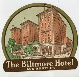 Antique Biltmore Hotel Los Angeles Match Holder Ashtray Silver Hollywood LA 7