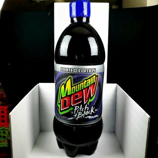 Mountain Dew Pitch Black Inflatable Bottle 4’ Tall Limited Edition