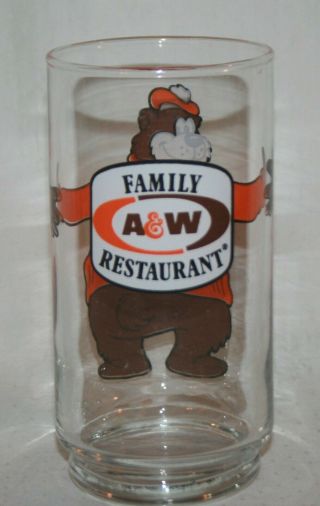 Vintage A & W Family Restaurant Hugging Root Beer Bear Tumbler