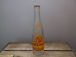 Vintage Big Chief Acl Soda Bottle - Ely,  Nevada 9 Oz.  1955