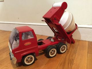 1960 ' s Red Metal Tonka Cement Mixer Truck 2620 2