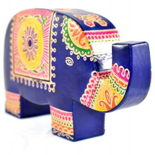 MATR Boomie Handmade Leather Elephant Piggy Coin Still Bank Made in India 4