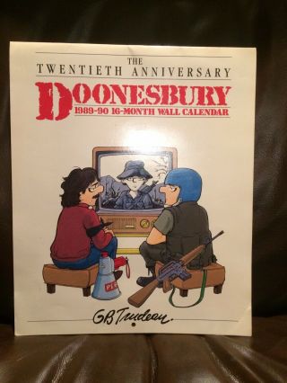 Vintage Collectible Doonesbury Calendar 1989 - 90 (16 Months) Use In 2023 - 24