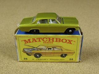 Vintage Lesney Matchbox 36 Opel Diplomat Box